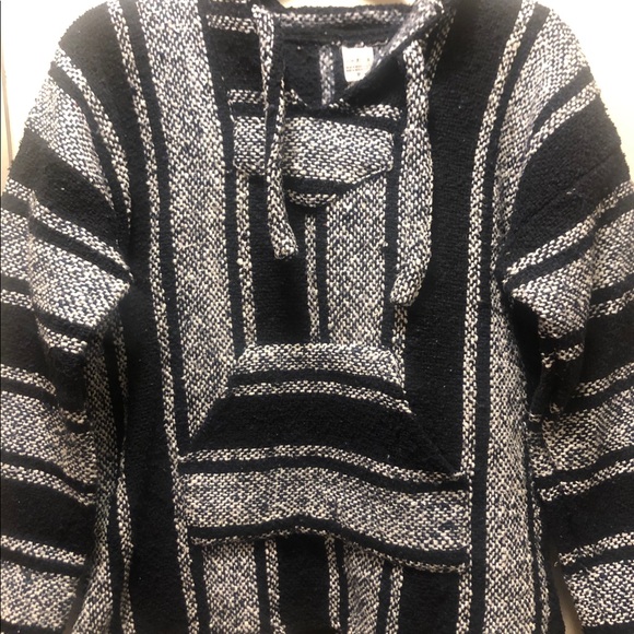 Black Baja Poncho - Picture 1 of 2